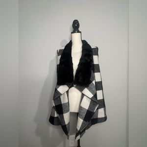 Black and white vest